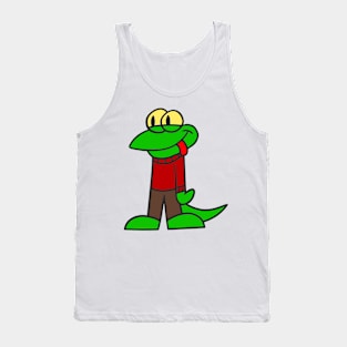 Cartoon Lizard Guy Tank Top